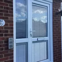 uPVC Door with Manually Operated Blinds